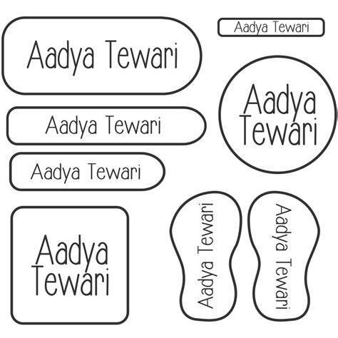 Clear Name Labels Set 3, Set of 94 Labels – Buy Now at My Baby Babbles