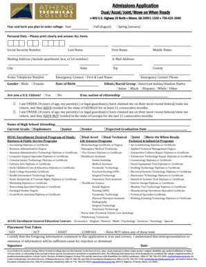 Athens Tech Application - Fill Online, Printable, Fillable, Blank ...