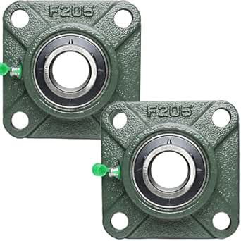 2 Pack UCF205-16 Pillow Block Bearing - Square Flange Mounted Pillow ...