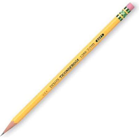 Dixon Ticonderoga Dixon Ticonderoga HB No 2 Pencil With Eraser, Yellow ...