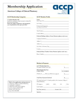 Fillable Online ACCP Membership Categories Fax Email Print - pdfFiller