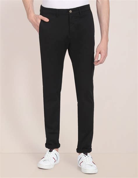 Mid Rise Solid Casual Trousers – U.S. Polo Assn. India