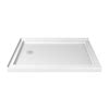 DreamLine SlimLine 36-in W x 60-in L White Double Threshold Rectangle ...