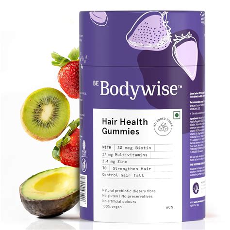 Be Bodywise Biotin Hair Gummies for Postpartum Hair Fall | 60 Day Pack ...