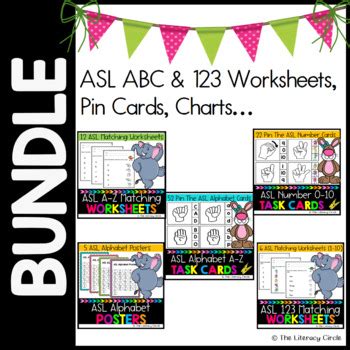 Image result for ASL Worksheets Bundle