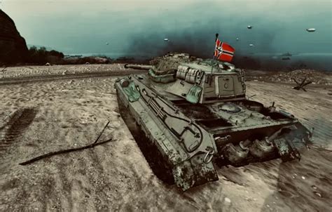 Wallpaper HDR, Clouds, Tiger, Game, Tank, Ocean, World of Tanks, Tiger ...