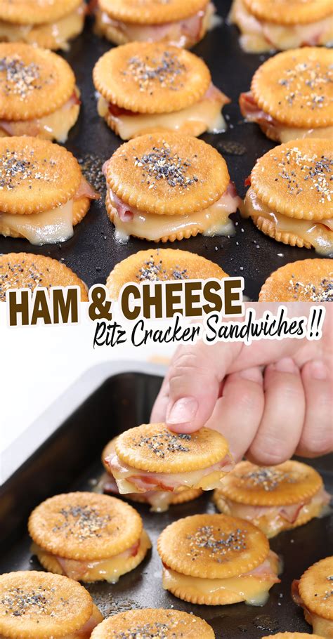 Ham and cheese ritz cracker sandwiches – Artofit