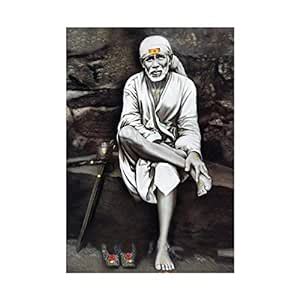 PAPER PLANE DESIGN Shirdi Sai Baba Wall Poster, Multicolour - 12 x 18in ...