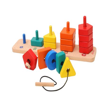 Open Ended 3 in 1 Stack and Sort Board With Lace — Toycra