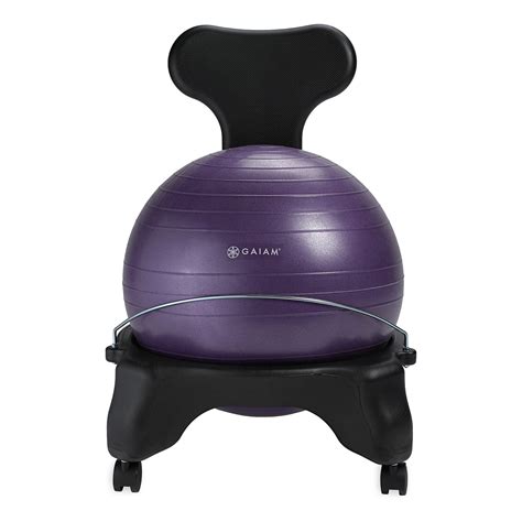 Gaiam Classic Balance Ball Chair - Exercise Stability, Yoga Ball ...