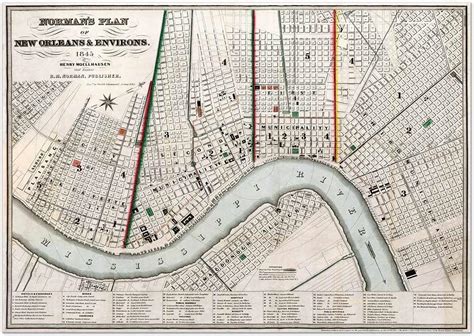 Antiguos Maps - Norman's Map Plan of New | Ubuy India