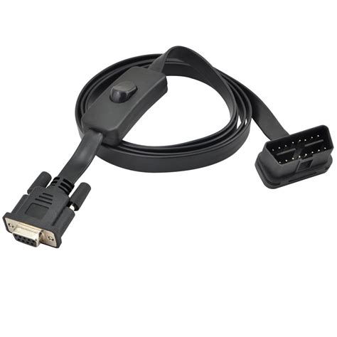 OLLGEN 1.5M 5ft OBD2 OBDII 16 Pin Male to DB9 Serial RS232 Female Port ...