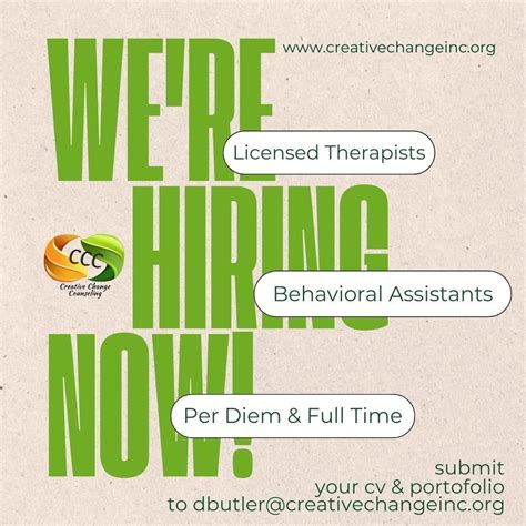 Creative Change Counseling Inc on LinkedIn: We're Hiring! Join our team ...
