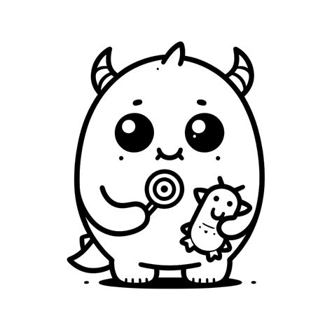 Adorable Monster coloring page - Download, Print or Color Online for Free