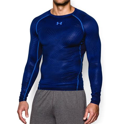 Under Armour Men's UA HeatGear Armour Printed Long Sleeve Compression ...