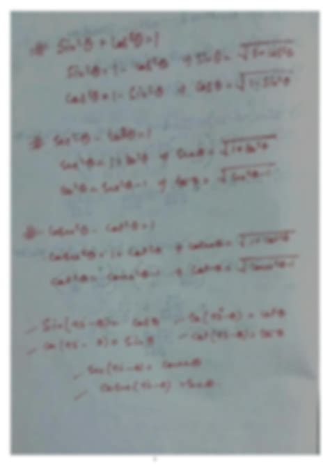 Image result for Trigonometry Formulas Class 10