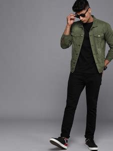 WROGN Full Sleeve Solid Men Denim Jacket - Buy WROGN Full Sleeve Solid ...