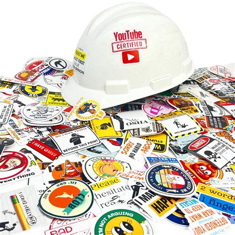 160 Unique Hard Hat Stickers, Funny Stickers for Adults, Helmet ...
