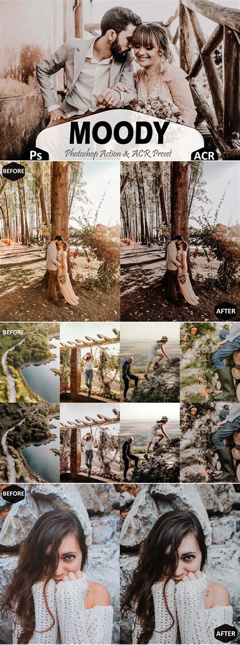Moody Photoshop Actions And ACR Presets, instagram modern Ps action ...