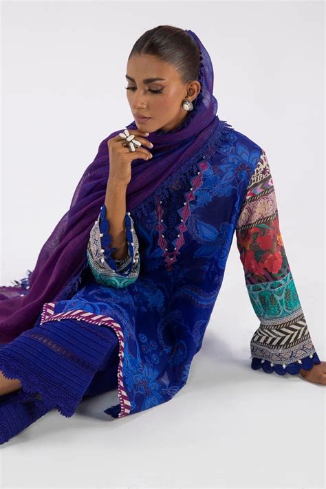 Sana Safinaz Mahay Lawn Collection 2022 – H221-007B-CG – YourLibaas