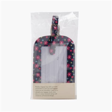 Buy PINAKEN Butterfly Bloom Multicolour Printed Luggage Tag from ...