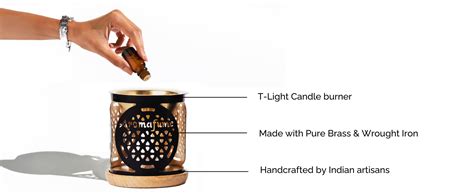 Aromafume Flower Of Life Exotic Brass Oil Burner (Use For Essential Oil ...