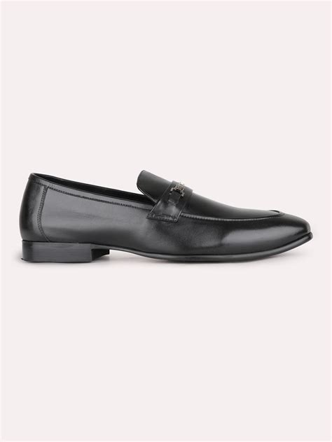 Buy Now Mens Black Casual Solid Pointed Toe Loafers Shoe