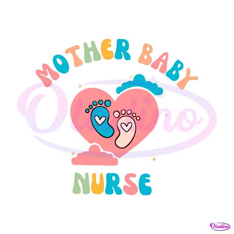 Mother Baby Nurse Nurse Mom Mothers Day SVG Cutting Files - Oladino