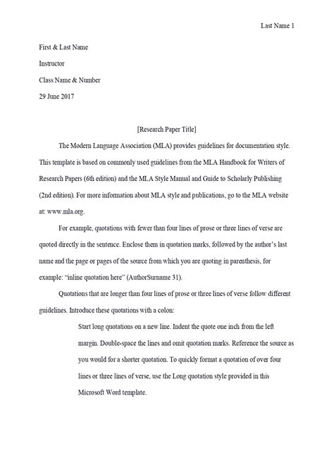 Image result for MLA Format Layout