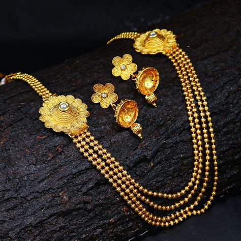 Sukkhi Marvellous Jalebi 4 String Gold Plated Necklace Set For Women ...
