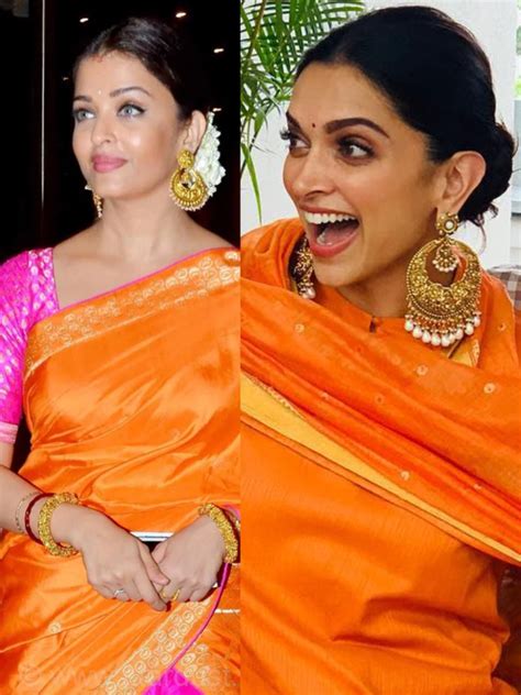 Orange-hued ethnic fits approved by Bollywood for Chaitra Navratri ...