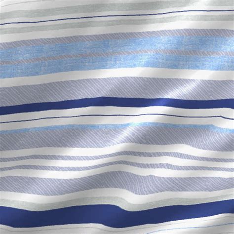 Buy LAYERS Lombardy Blue Striped Cotton Queen Bed In A Bag - 4Pcs from ...