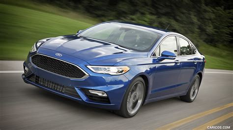 2017 Ford Fusion Sport EcoBoost AWD Blue - Front Three-Quarter | HD Wallpaper #39