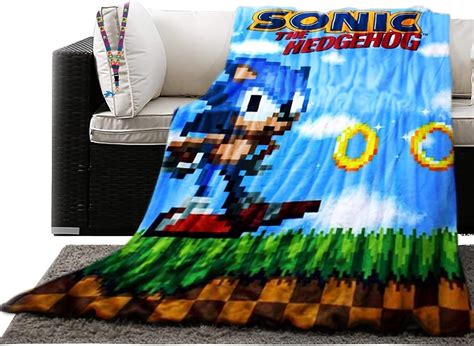 Buy Sonic The Hedgehog Fleece Blanket Featuring Sonic and Tails [45 x ...