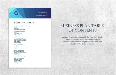 Business Plan Contents Template 的图像结果