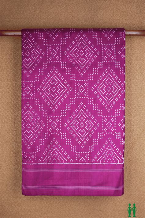 Allover Diamond Design Purple Rose Pochampally Silk Saree – Sundari Silks