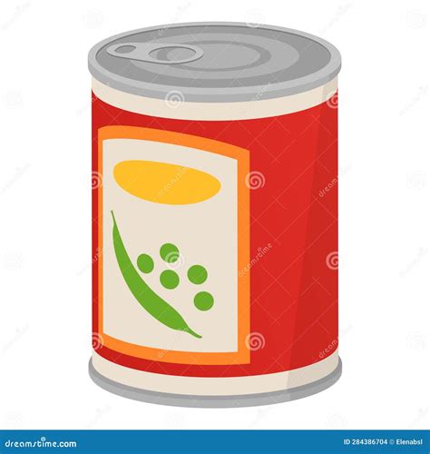 Canned food: can of peas stock illustration. Illustration of goods ...