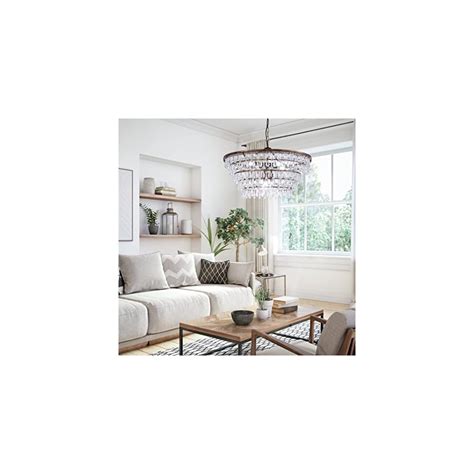 Buy Wellmet Crystal Chandelier Farmhouse 5 Tiers Crystal Light Fixtures ...