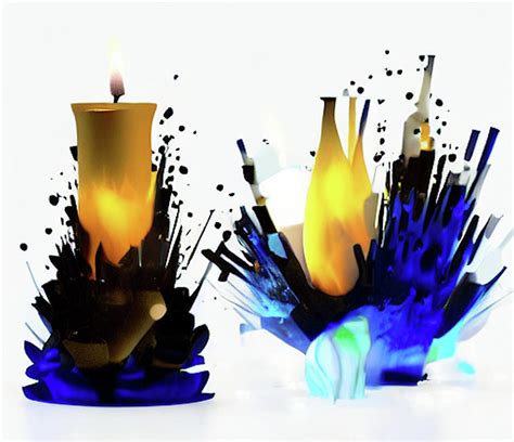 Exploding Glass Candles 的图像结果