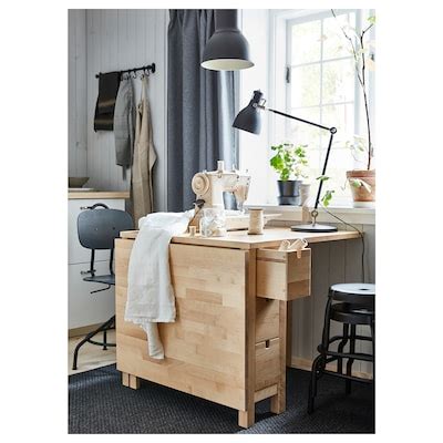 NORDEN gateleg table, birch, 26/89/152x80 cm (101/4/35/597/8x311/2") - IKEA