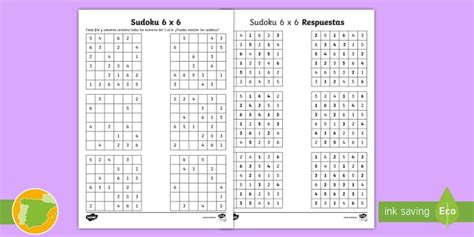 Ficha de actividad: Sudoku 6x6 (teacher made) - Twinkl
