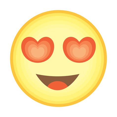 emoji with heart eyes 21385330 Vector Art at Vecteezy