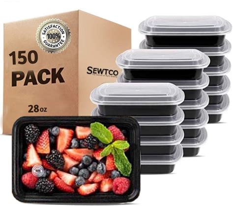 Buy 150 Pack Meal Prep Containers Microwave Freezer Safe Food Storage ...