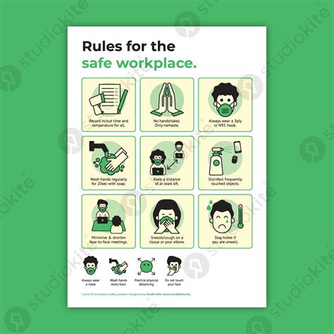 Buy Covid-19 Workplace Safety Posters & Siganges | Studio Kite