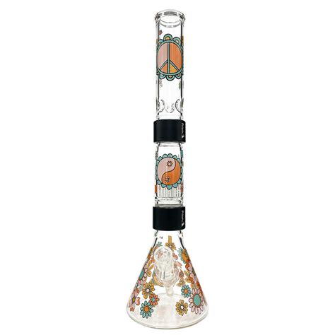 Prism Water Pipes | Flower Power Beaker Double Stack