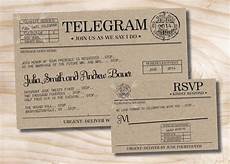Wedding Telegrams Ideas by Vintage Telegram Wedding Invitation And Response Card Wedding Telegrams Ideas