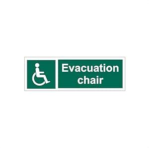 Evacuation Chair Sign Waterproof Sticker : Amazon.in: Office Products