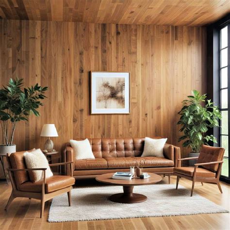 70s Wood Paneling Living Room
