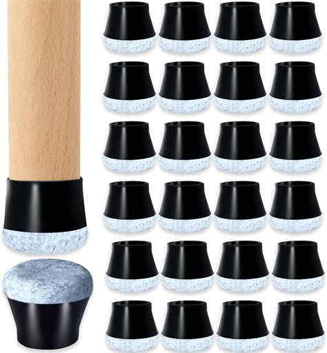 24pcs Chair Leg Floor Protectors, Table Chair Leg Protectors for ...
