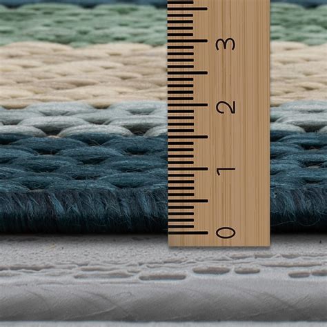 allen + roth with STAINMASTER Blue Green Border 6 X 9 (ft) Blue-green ...